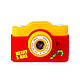 Дитячий цифровий фотоапарат Smart Kids TOY G MERRY X-MAS Жовтий 2 камери 20MP HD екран, фото 3