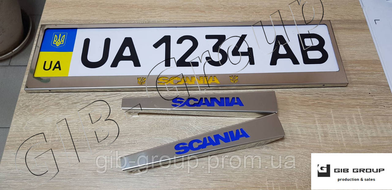 Набір накладок на двірники + рамка номерного знаку Scania