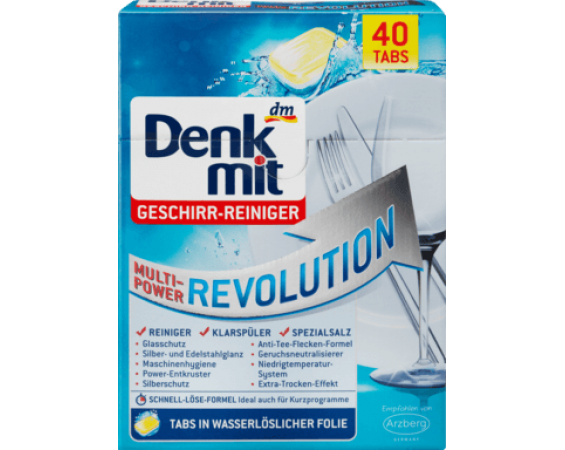 Denkmit Multi-Power Revolution Tabs — Таблетки для посудомийної машини
