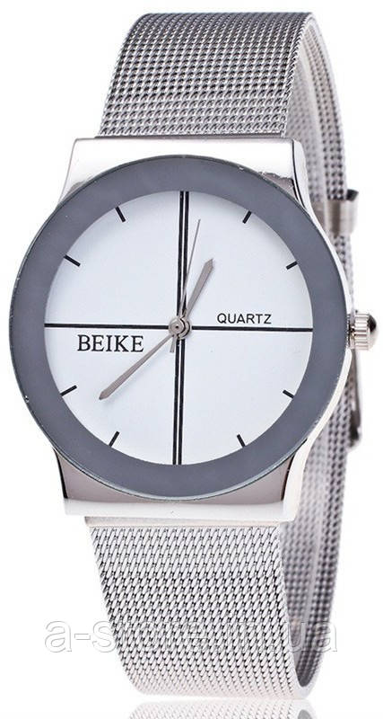 Жіночі Стильні годинники BEIKE металевий ремінець
