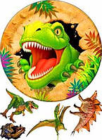 Вафельная картинка Динозавры А4 (p0178)