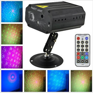 Лазерний проектор стробоскоп кімнатний лазер UKC EMS083 + пульт від мережі