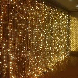 Гірлянда водоспад 3.0 м х 2.0 м, 320 LED, сполучна тепле біле світло