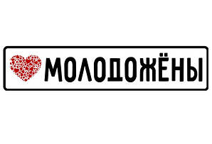 Весільні номери на авто "Молодожені"