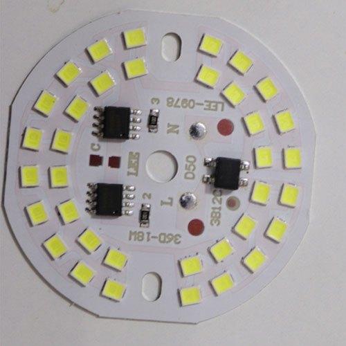 Світлодіодний модуль LED 18 Ватів AC220 плата для ремонту ламп Холодно-білий