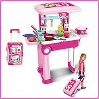 Игровой набор Детская кухня Little Chef Set в чемодане | Детская кухня | Игрушечный чемоданчик с кухней