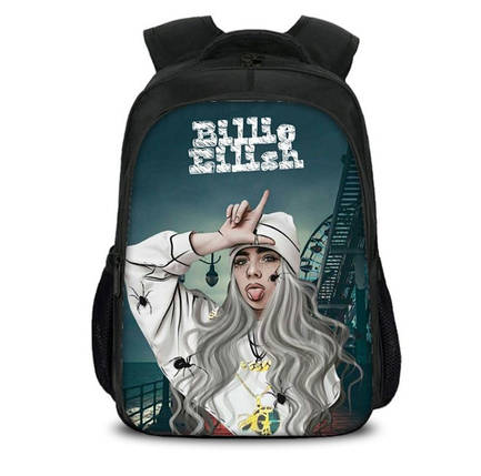 Рюкзак Міський Шкільний Біллі Ейліш Billie Eilish Чорний, фото 1
