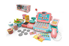 Дитячий касовий апарат Міні-магазин зі сканером, вагами та стрічкою для продуктів Metra+ 888 G