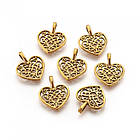 Кулон Серце, Метал, Античне Золото, 18х15х2мм, Отвір 2х4мм, 20 шт, фото 4
