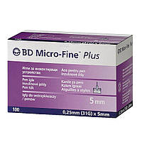 Иглы инсулиновые Микрофайн плюс 5мм, BD Micro-fine Plus 31G