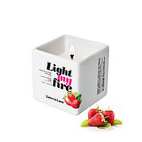 Массажная свеча Love To Love LIGHT MY FIRE Strawberry (80 мл) без парабенов и консервантов 777Store.com.ua