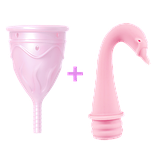 Менструальна чаша Femintimate Eve Cup розмір L з переносним душем, діаметр 3,8 см, Рожевий 777Store.com.ua, фото 2