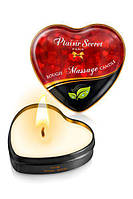 Массажная свеча сердечко Plaisirs Secrets Natural (35 мл) 777Store.com.ua