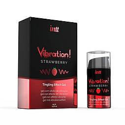 Рідкий вібратор Intt Vibration Strawberry (15 мл), густий гель, дуже смачний, діє до 30 хвилин 777Store.com.ua
