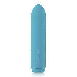 Минивибратор Je Joue - Classic Bullet Vibrator Teal з глибокої вібрацією і фіксацією на палець 777Store.com.ua