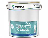 Краска антимикробная с серебром TEKNOS TIMANTTI CLEAN для влажных помещений белая (база 1) 18 л