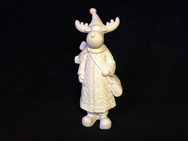 Гіпсова фігурка для розфарбовування "ОЛЕНЬ З СУМКОЮ" ВІН-163, фото 1