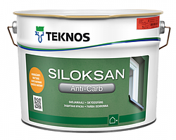 Фарба акрилатна TEKNOS SILOKSAN ANTI-CARB для бетону біла (база 1) 9 л