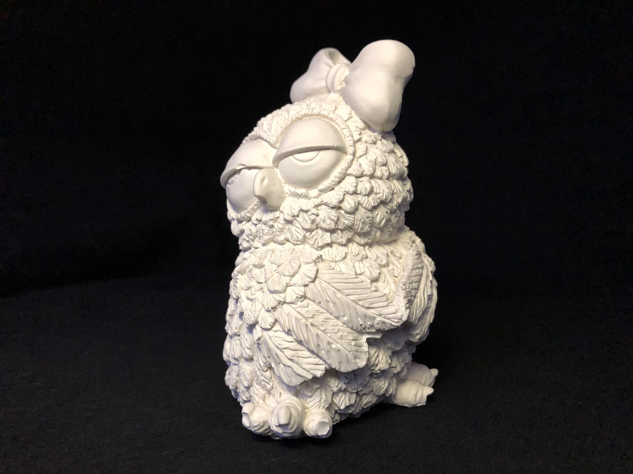 Гіпсова фігурка для розфарбування "Сова дівчинка" СД-101 з фарбами та пензлем