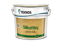 Краска силикатная TEKNOS SILIKATFARG фасадная белая (база 1) 2,7 л