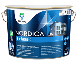 Фарба акрилова TEKNOS NORDICA CLASSIC для деревини біла (база 1) 9 л