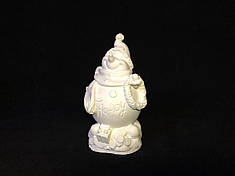 Гіпсова фігурка для розфарбовування "Сніговик" СК-120 з фарбами та пензлем, фото 1