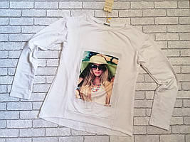 Стильний жіночий світшоти з принтами відмінної якості 44-46