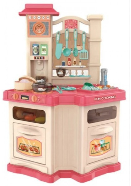 848A-B Кухня духовка, плита, мийка(ллється вода), посуд, продукти, звук, світло, 2 види, батарейки, в коробці