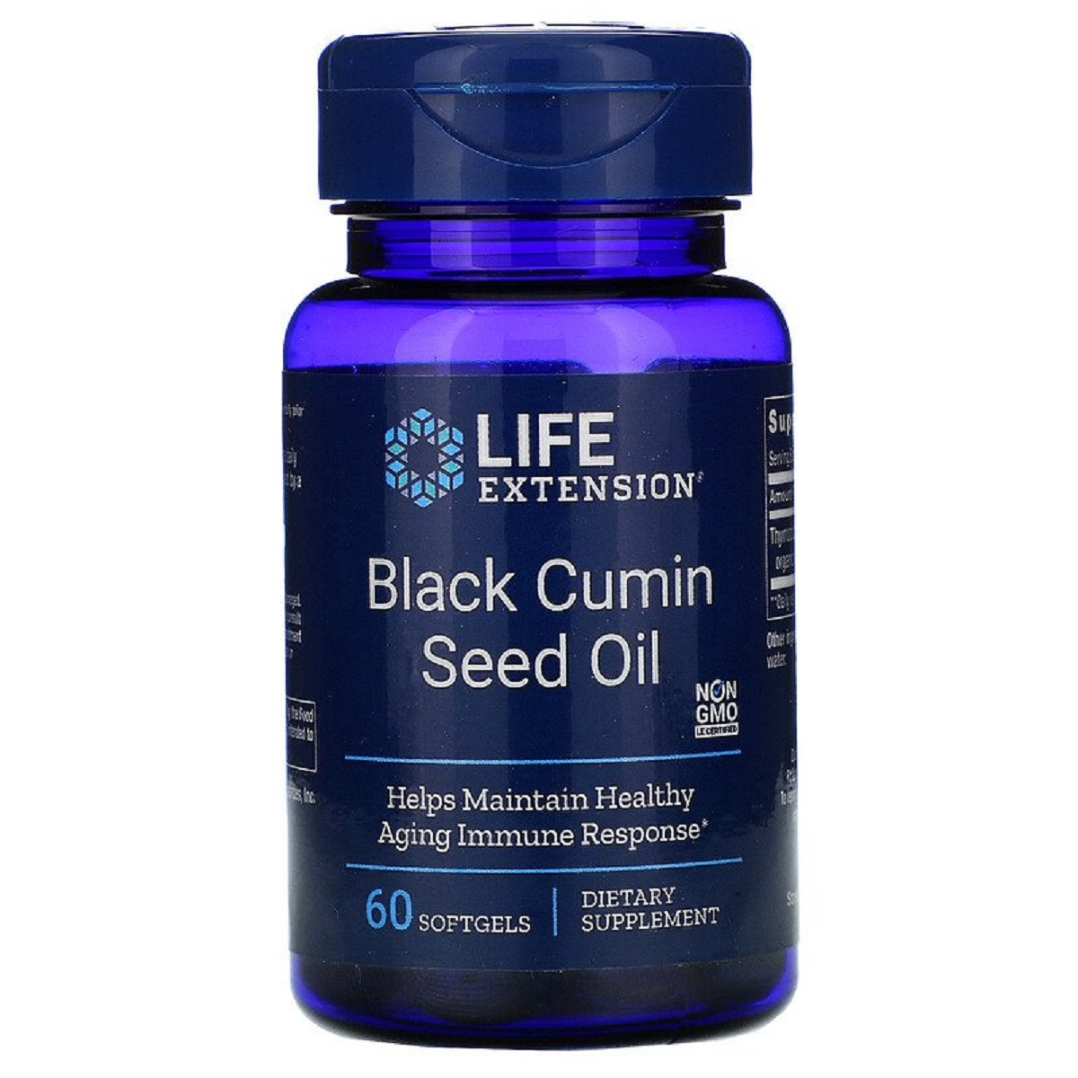 Масло чорного кмину, Black Cumin Seed Oil, Life Extension, 60 капсул