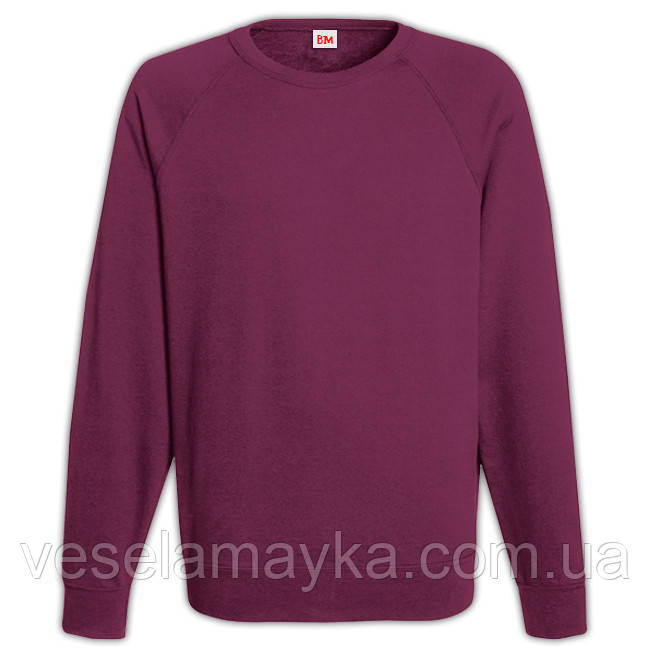 Бордовий чоловічий світшот (рукав-реглан), фото 1