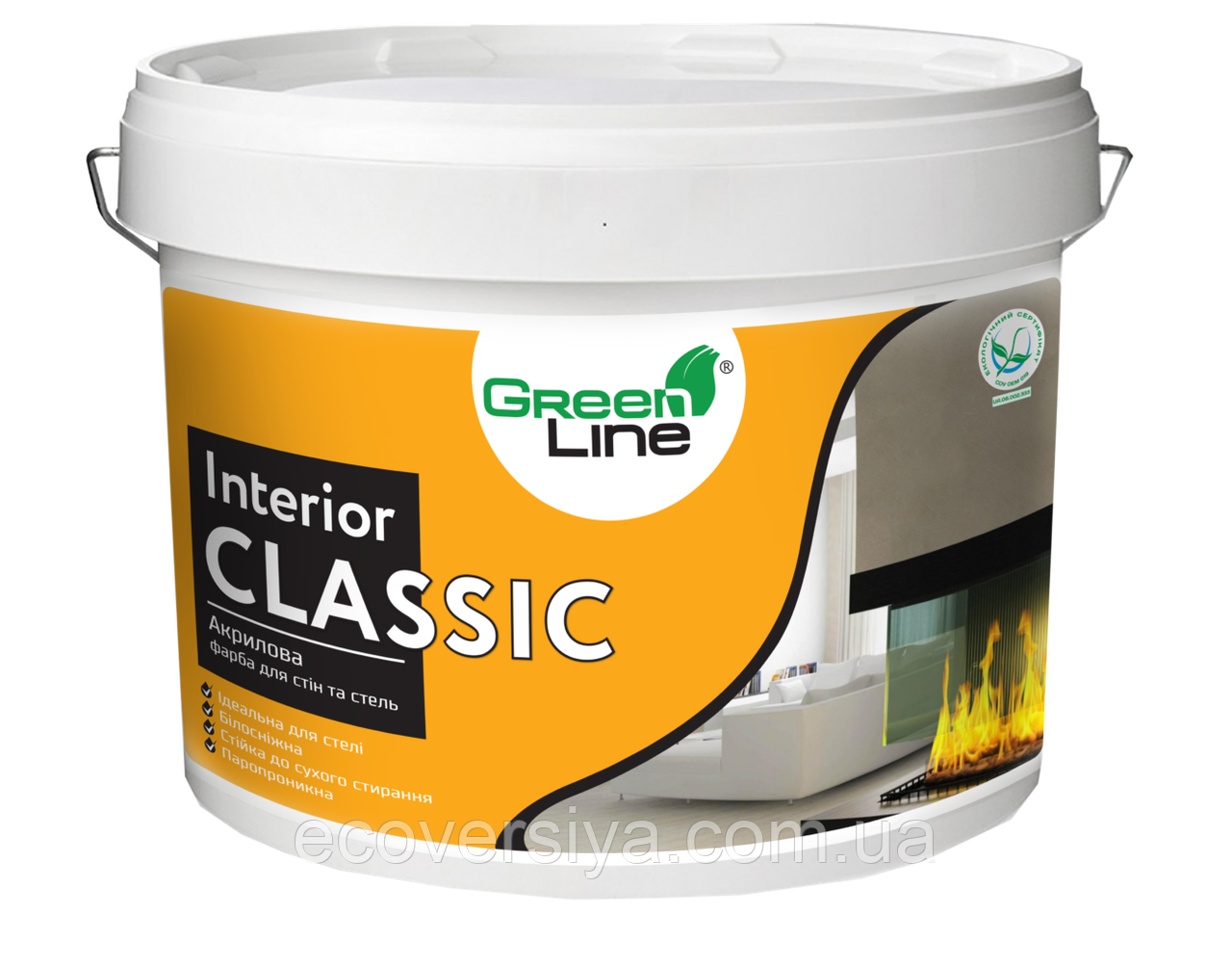 Акрилова фарба  для стін та стелі Interior Classik Green Line