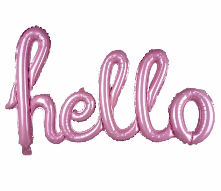 Гірлянда фольгована рожевий "hello, вечірка"