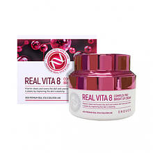 Крем з вітамінами для сяйва шкіри Enough Real Vita 8 pro complex bright up Cream