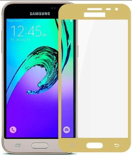 Захисне скло для Samsung J3 2016 j320 на весь екран захисне скло на самсунг дж3 дж320 золоте