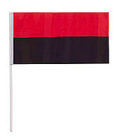 Флажок УПА черно-красный 13x23см на пластиковом флагштоке