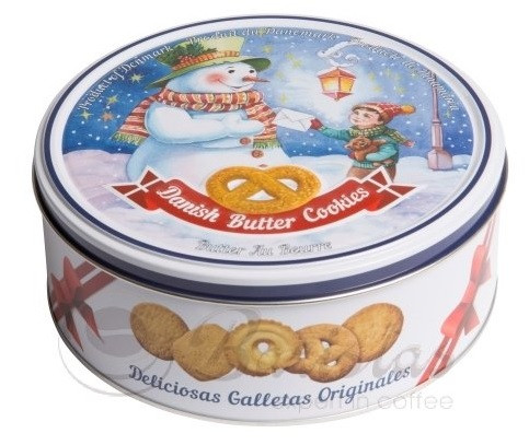 Печиво вершкове Bisquini Danish Butter Cookies Сніговик в ж/б 150 г Данія