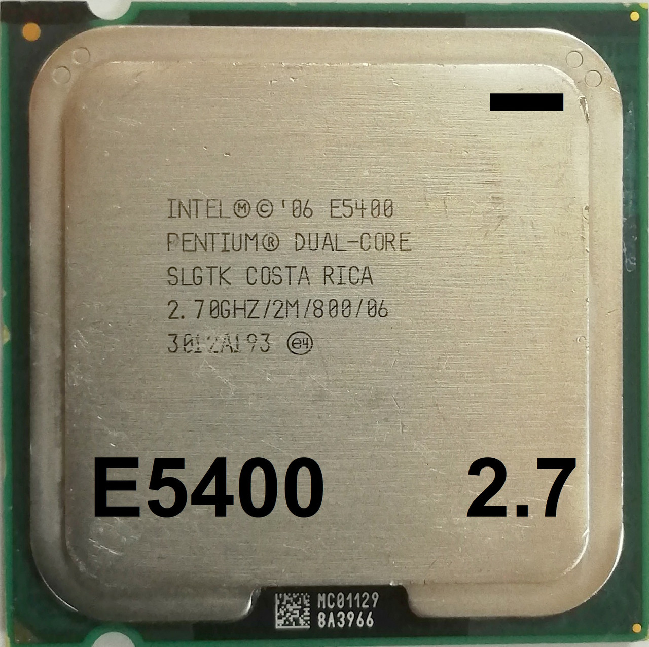 Процесор Intel Pentium E5400 R0 SLGTK 2.70 GHz 2M Cache 800 MHz FSB Socket 775 Б/В - МІНУС