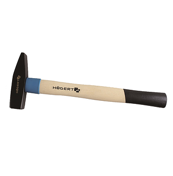 Слюсарний молоток кований 300 г, з дерев'яною рукояткою HOEGERT HT3B003