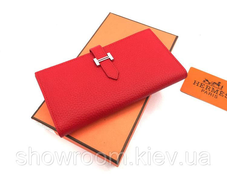 Жіночий червоний шкіряний гаманець (H-5123) Lux
