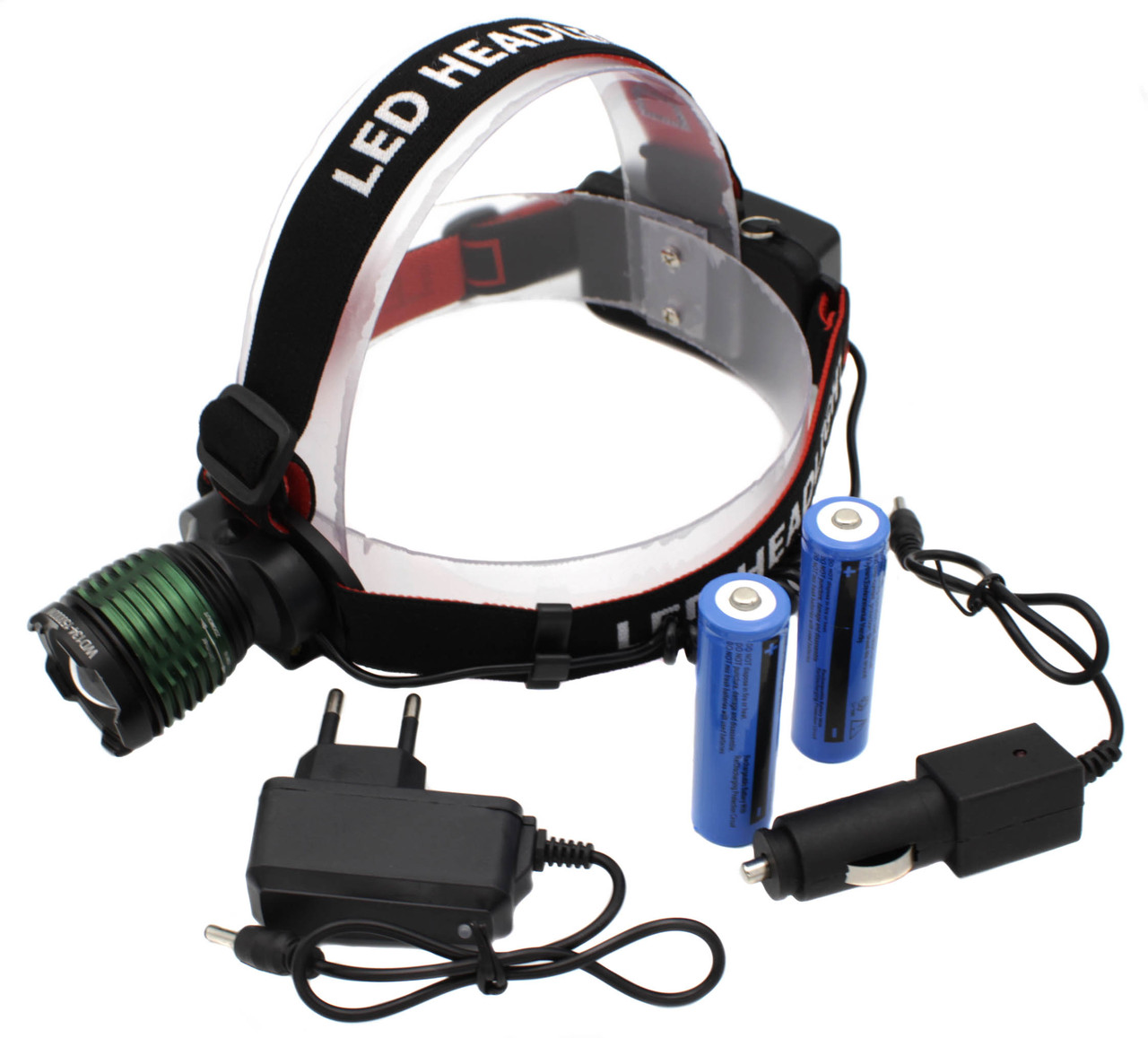 Ліхтар WD134 / 2*18650/P50 LED/ Zoom/ Кріплення на голову