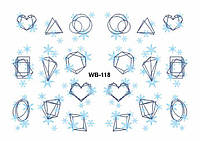 Слайдер дизайн Водний слайдер дизайн для нігтів з яскравою печаткою на будь-фон з білою підкладкою фігури сніжинки