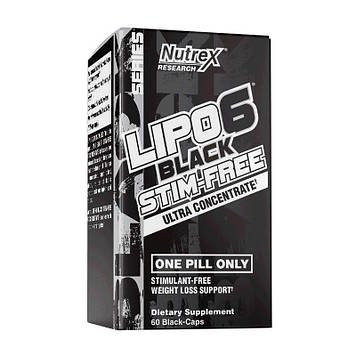 Жироспалювач Nutrex Lipo 6 Black Stim-Free Ultra Concentrate (60 black-caps)