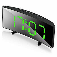 Настольные часы с термометром DT-6507, электронные зеркальные led часы с будильником, настільний годинник (TI)