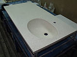 Стільниця у ванну з раковиною (литий умивальник +2700грн./шт. додатково), фото 2