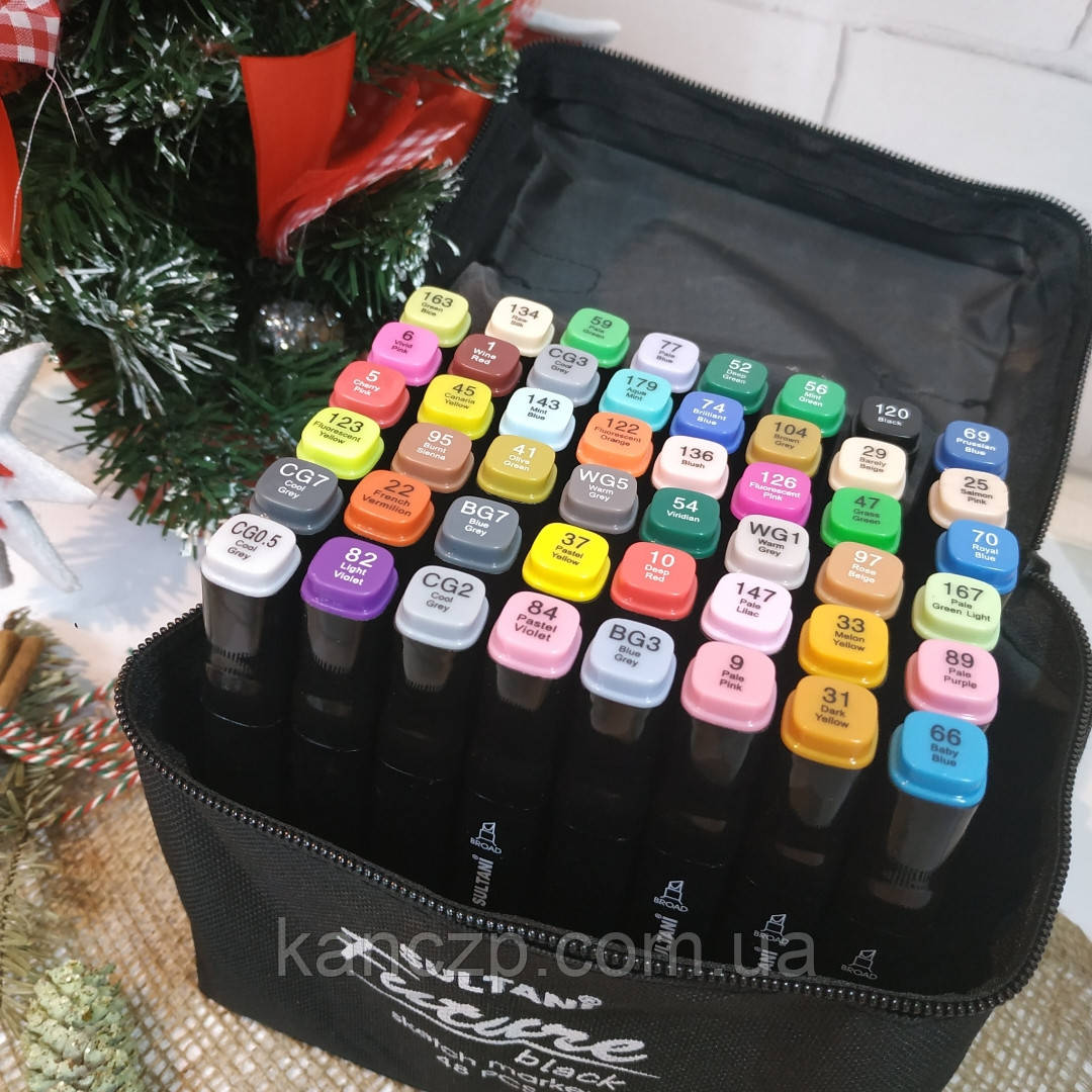 Скетч Маркери SketchMarker Sultani Future Двосторонні, 80 Штук, фото 1