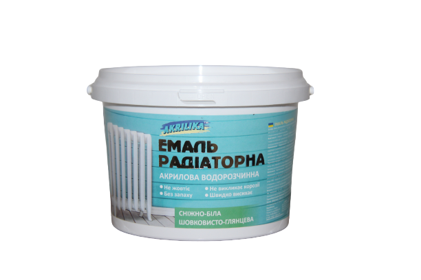 Емаль акрилова радіаторна білосніжна Akrilika 0,8 кг