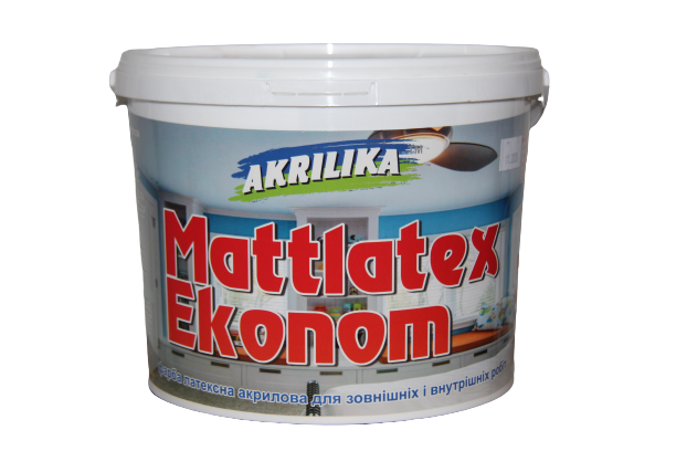 Водоемульсійна латексна фарба Mattlatex Econom Akrilika 7 кг