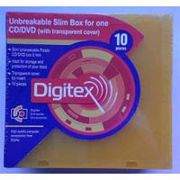 Коробки Digitex box slim color не бьющийся пластик для компакт-дисков
