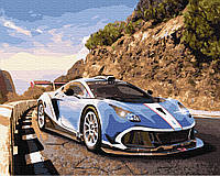 Картина за номерами Brushme Спорткар у гір 40х50 см BS36390