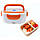 Электрический Ланч-бокс Zojirushi с подогревом от сети бело-оранжевый (RZ278), фото 4